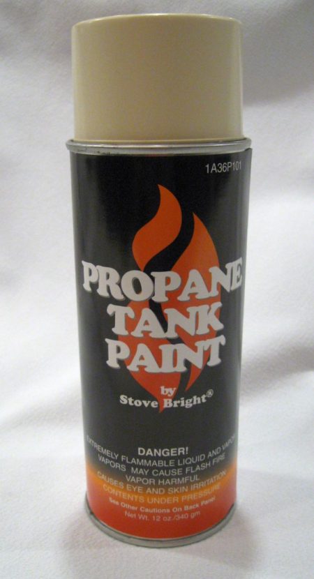Off White almond propane tank paint