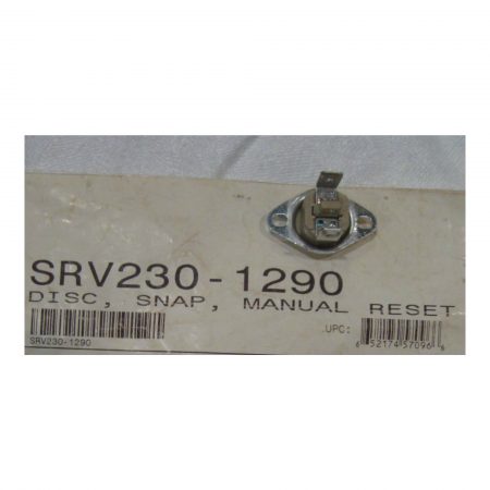 SRV230-1290 Snap Disc Manual Reset