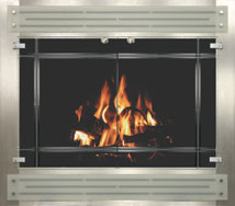 Stainless Reface Door for 36" Prefab Fireplace